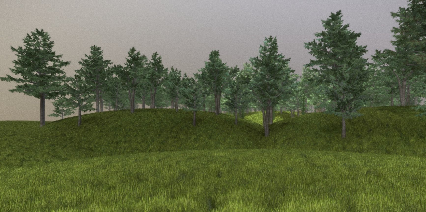 Walnut Honey Empress Black-Alder Yew-Taxus-Baccata Trees 3D Model Collection_52