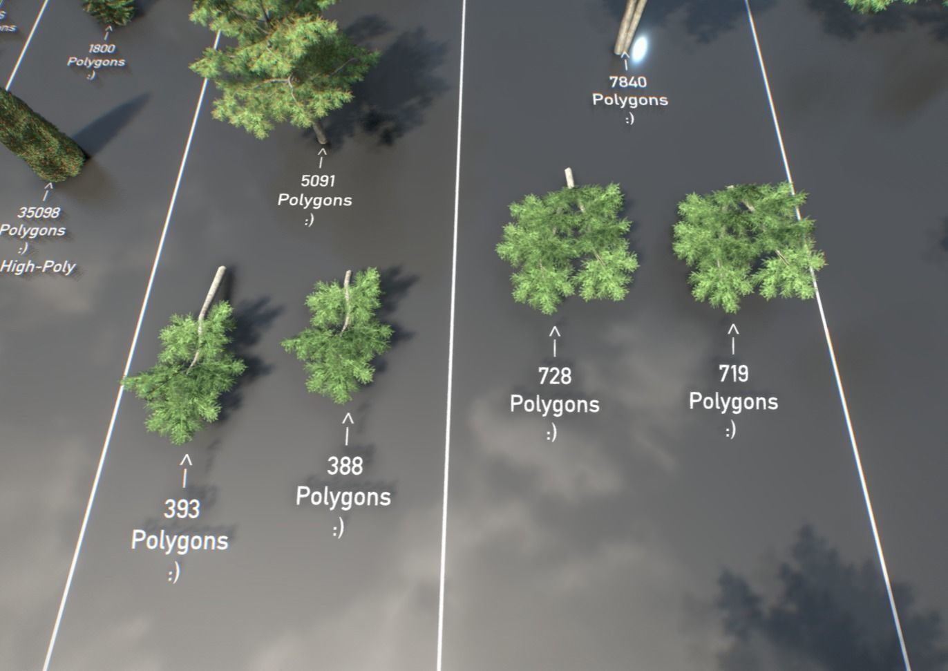 Walnut Honey Empress Black-Alder Yew-Taxus-Baccata Trees 3D Model Collection_30