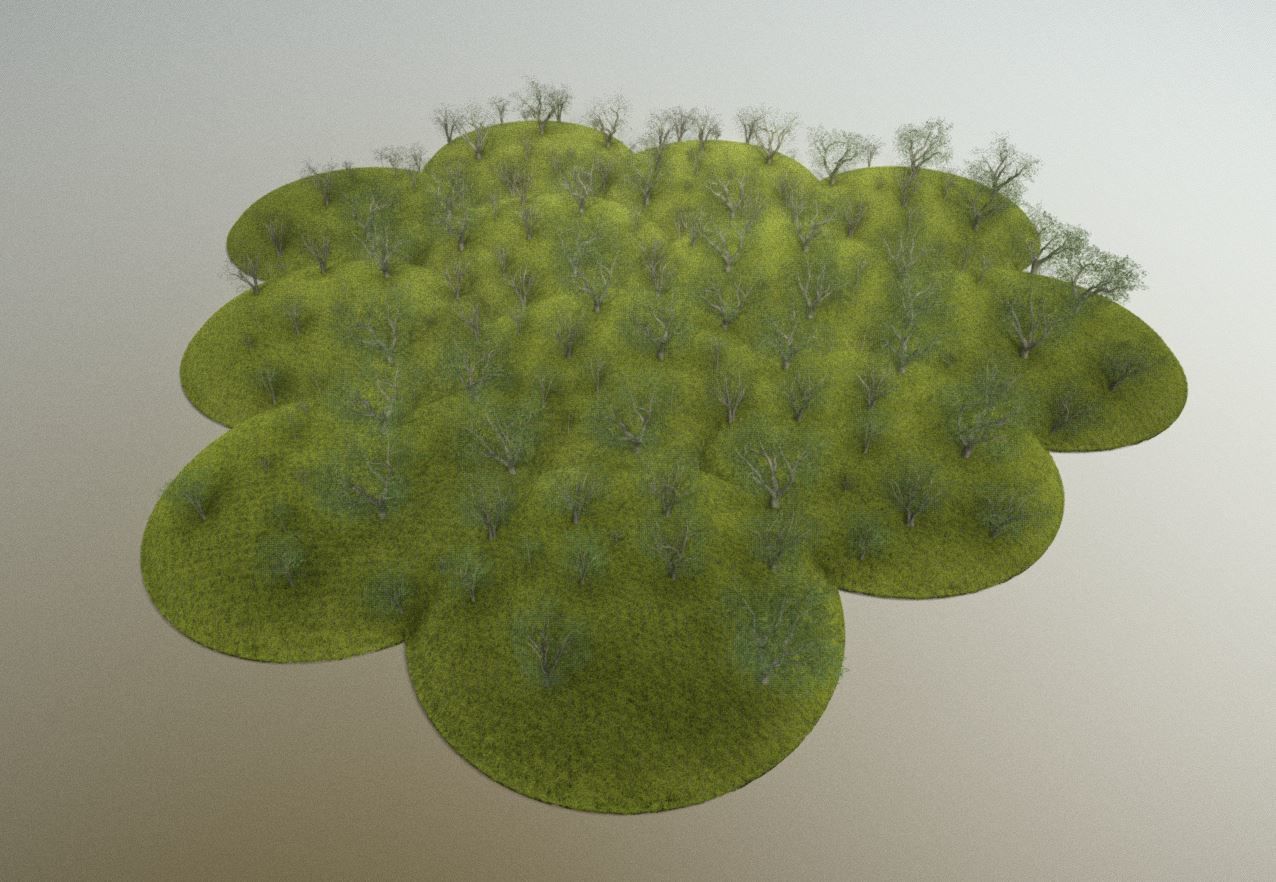 Walnut Honey Empress Black-Alder Yew-Taxus-Baccata Trees 3D Model Collection_109