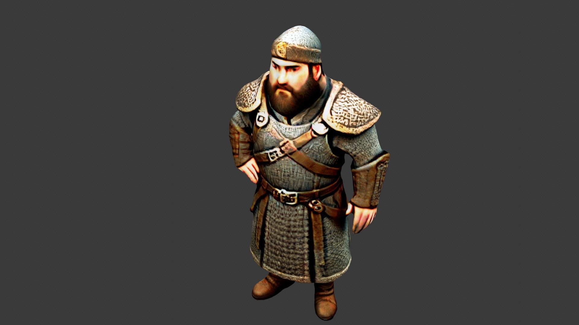 Arab King Low-poly 3D model_3