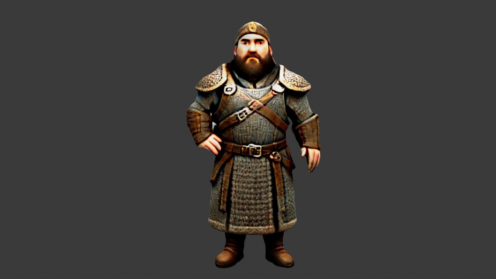 Arab King Low-poly 3D model_1