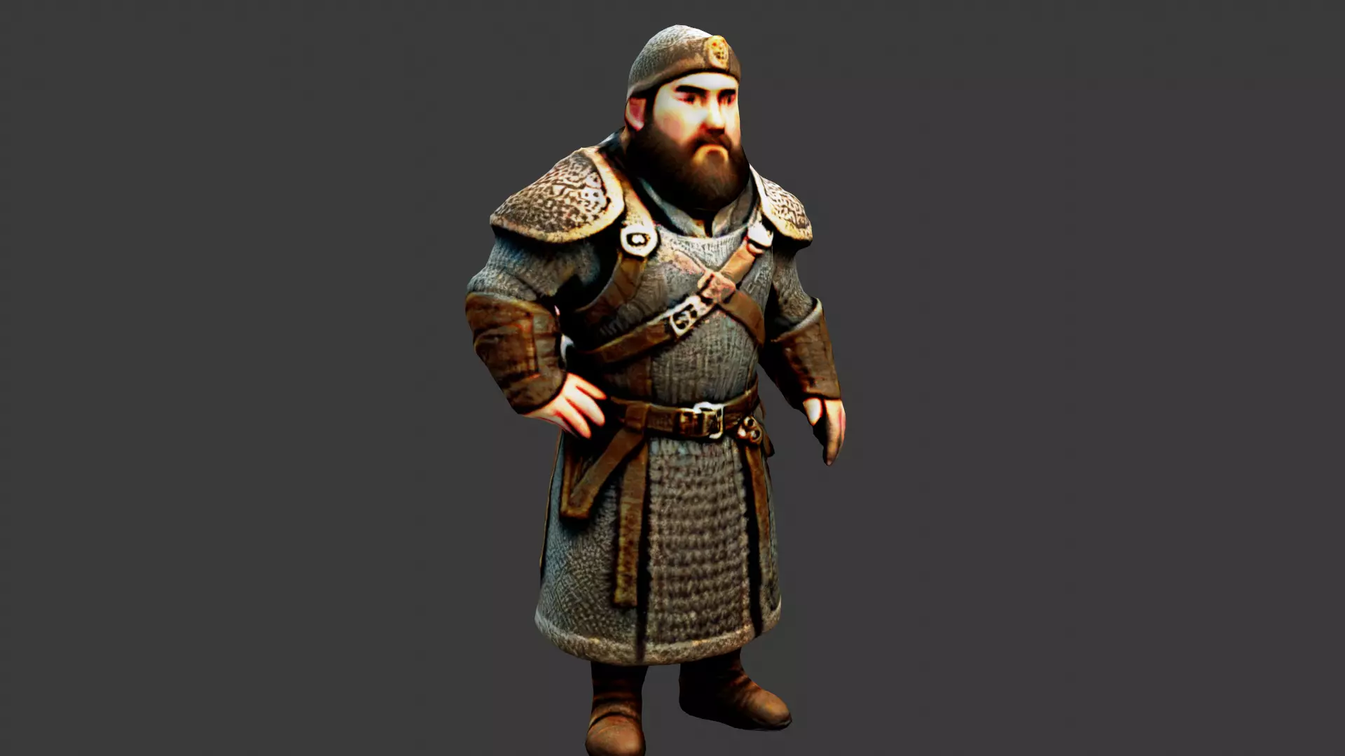 Arab King Low-poly 3D model_0