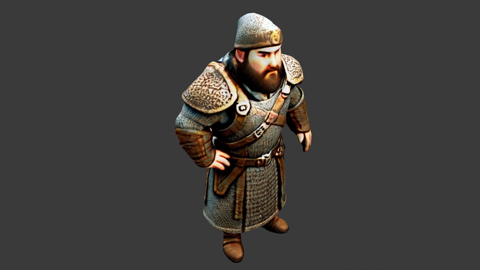 Arab King Low-poly 3D model_4