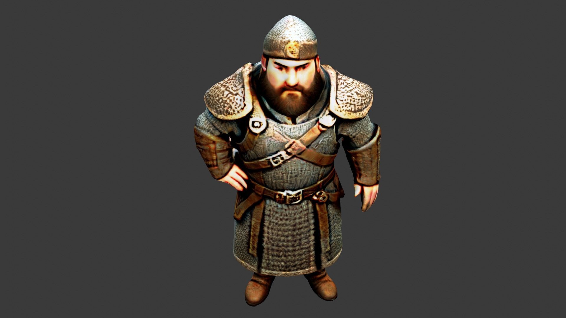 Arab King Low-poly 3D model_5