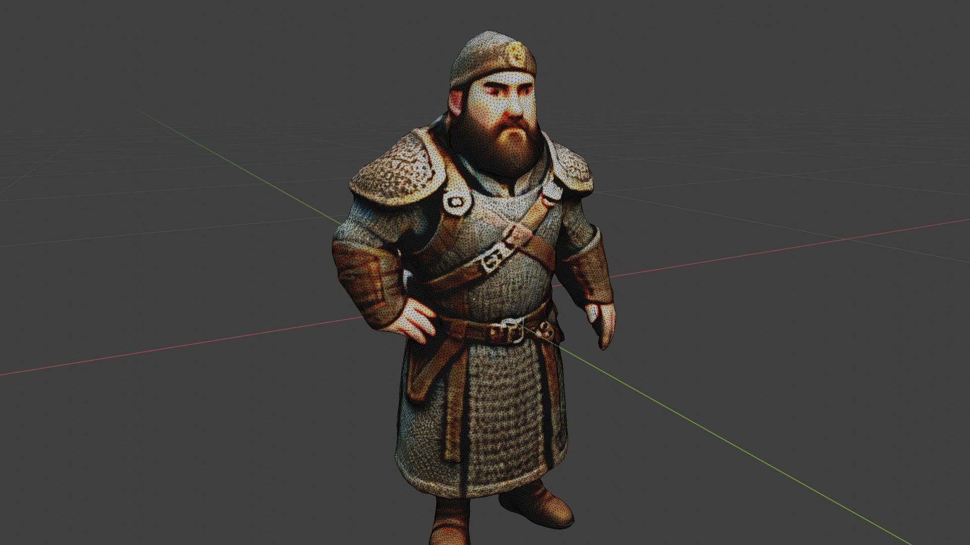 Arab King Low-poly 3D model_7