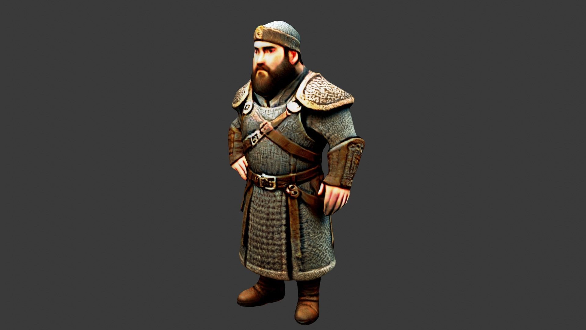 Arab King Low-poly 3D model_2