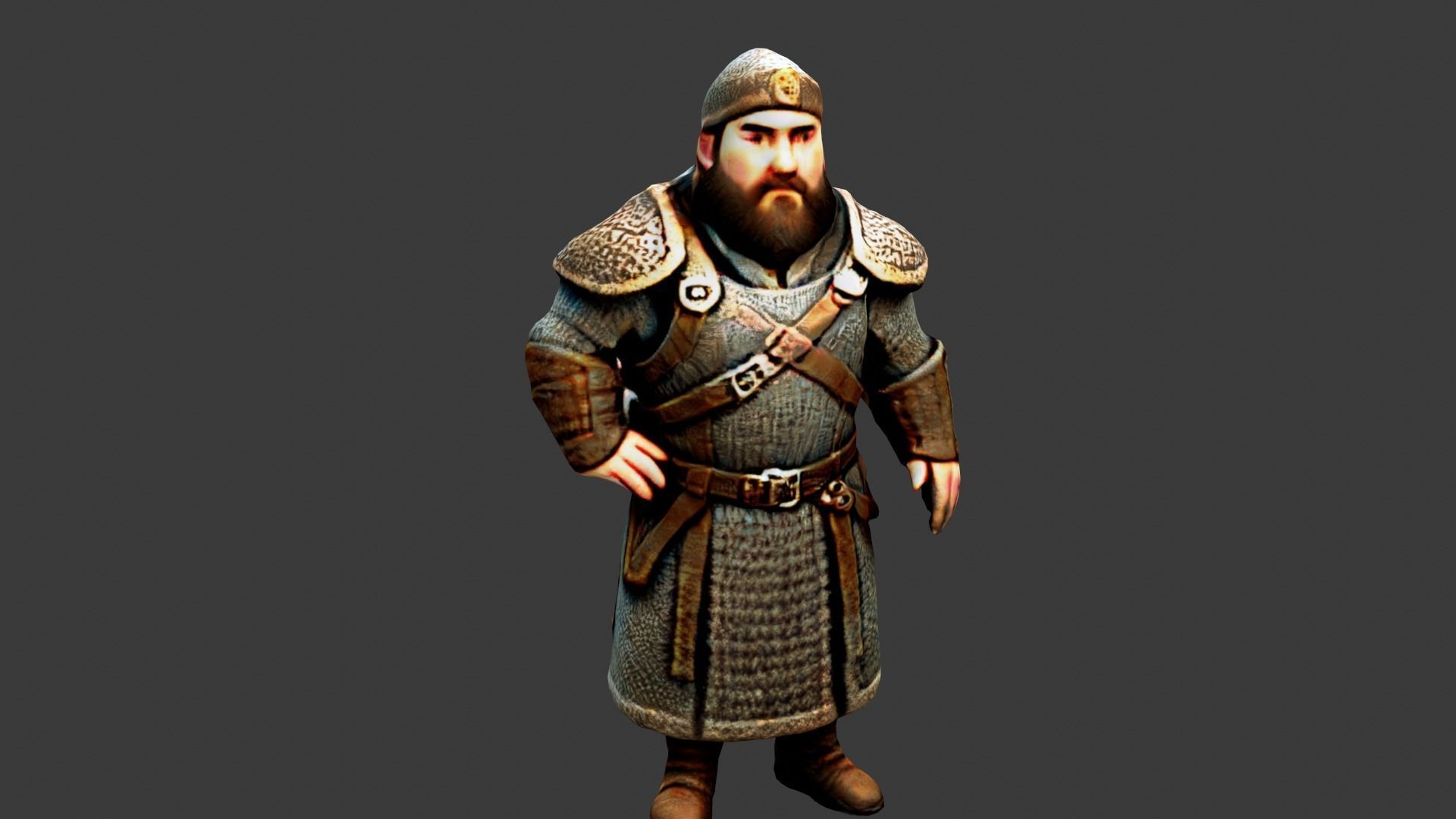 Arab King Low-poly 3D model_6