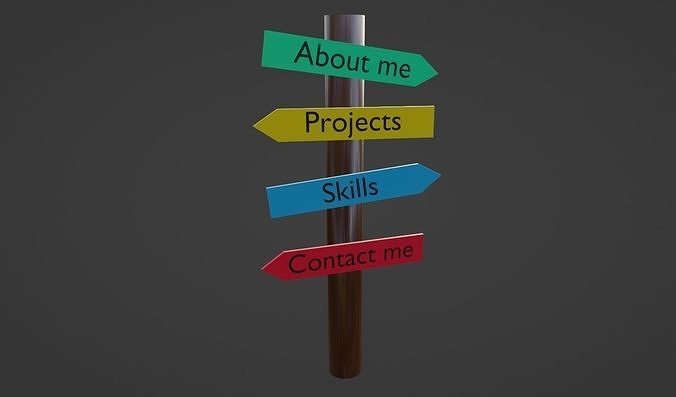 Sign Portfolio free 3D model | CGTrader