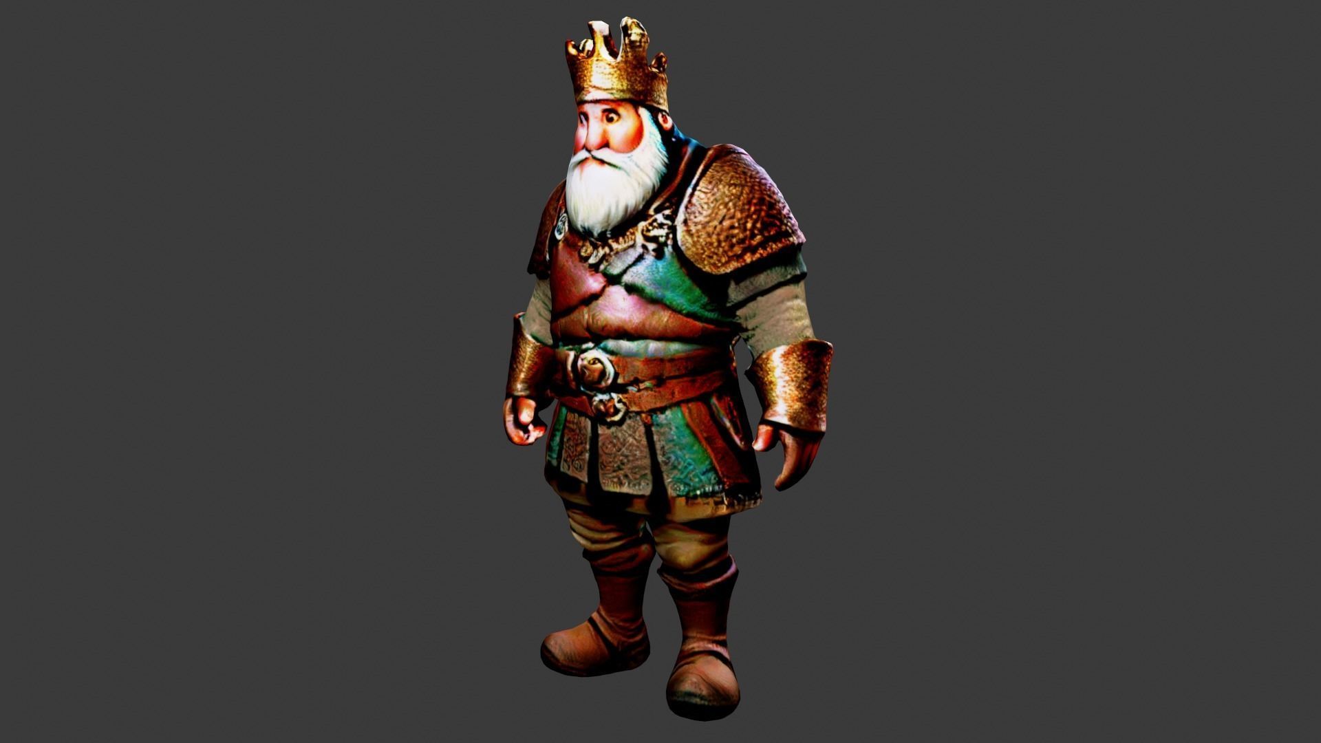 Blind King Low-poly 3D model_2