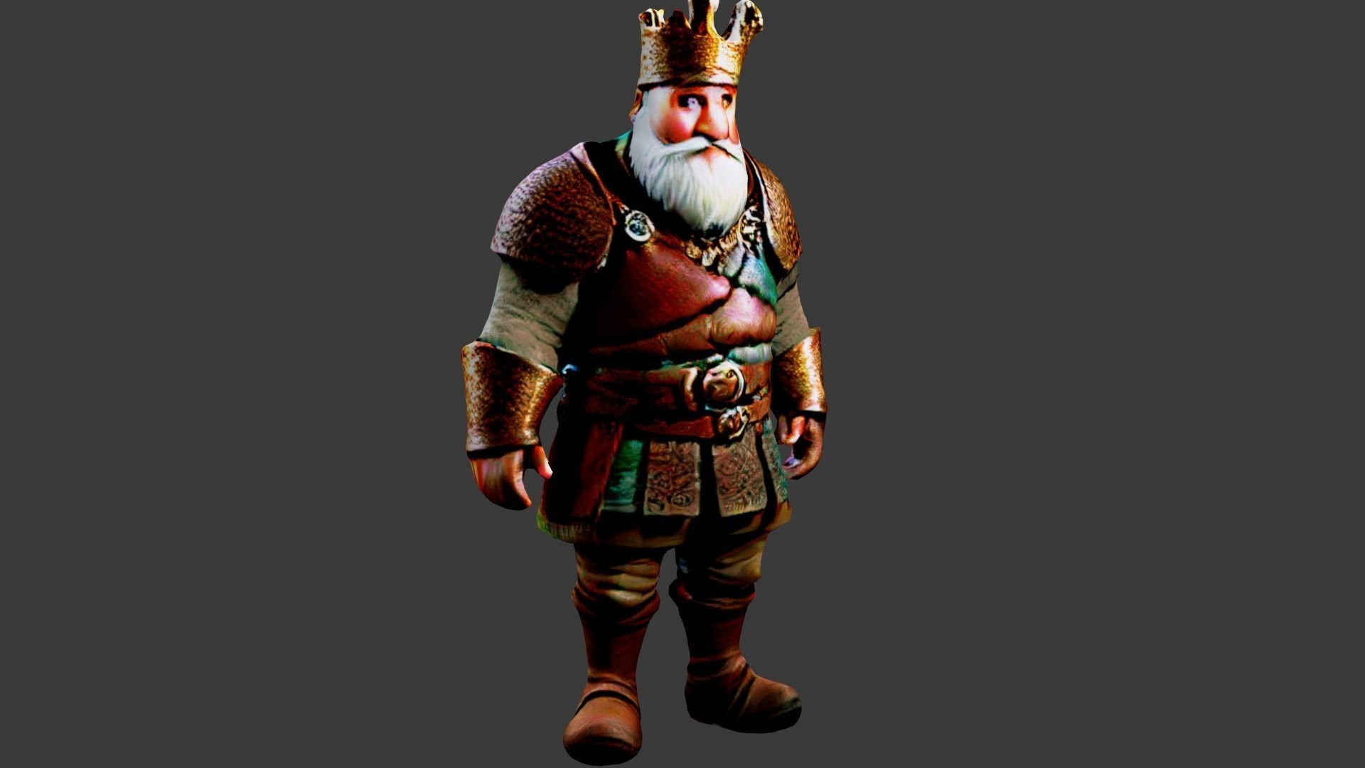 Blind King Low-poly 3D model_1