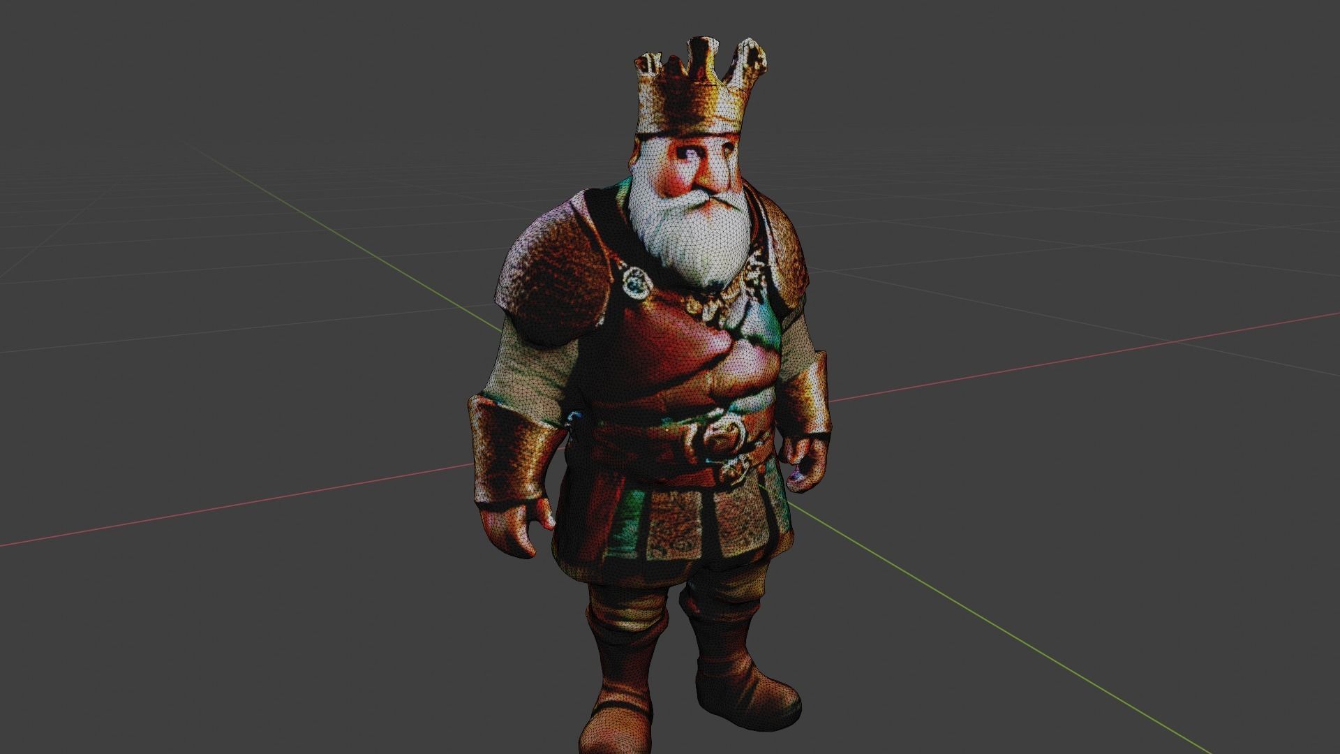 Blind King Low-poly 3D model_7