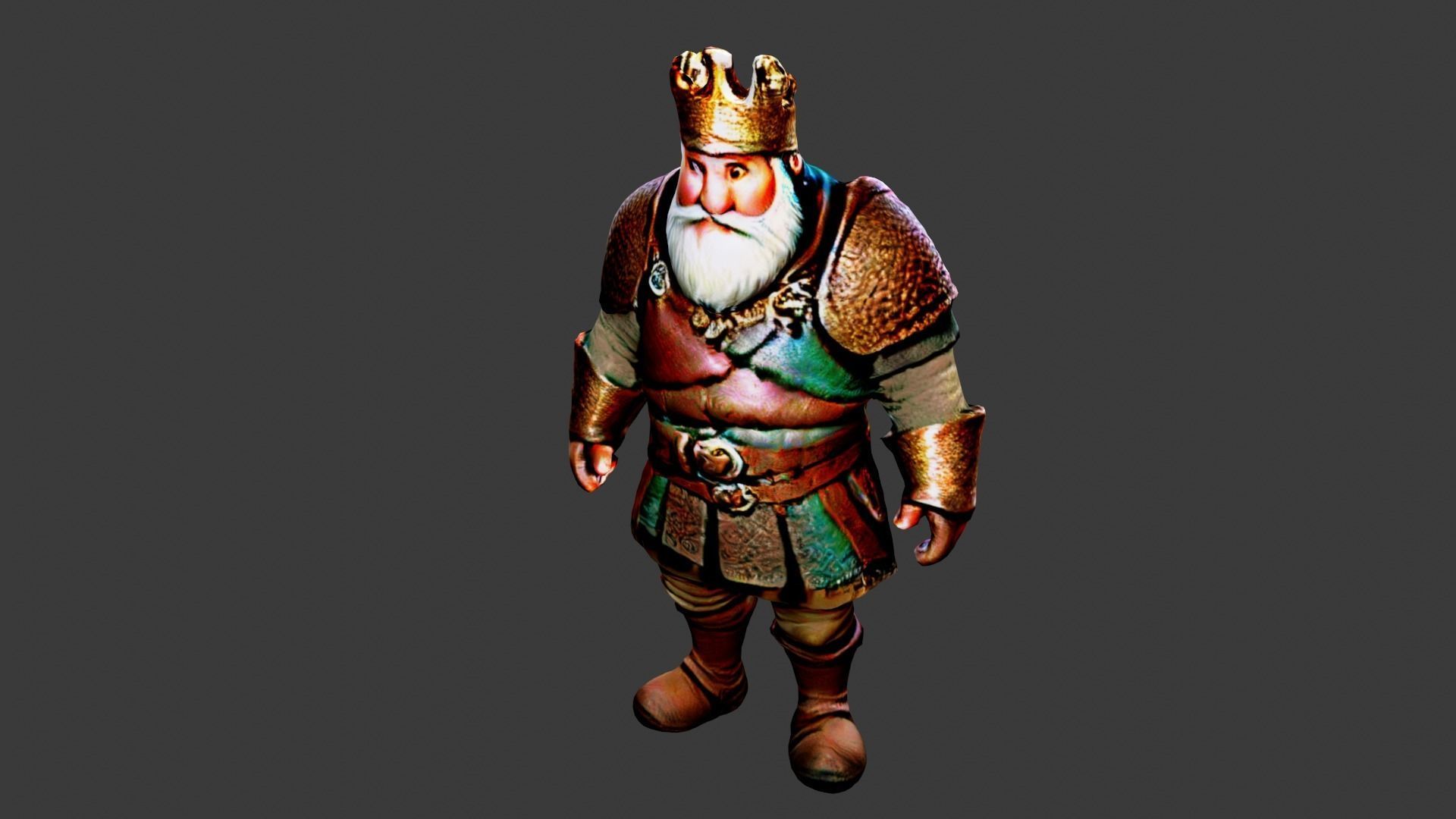Blind King Low-poly 3D model_3
