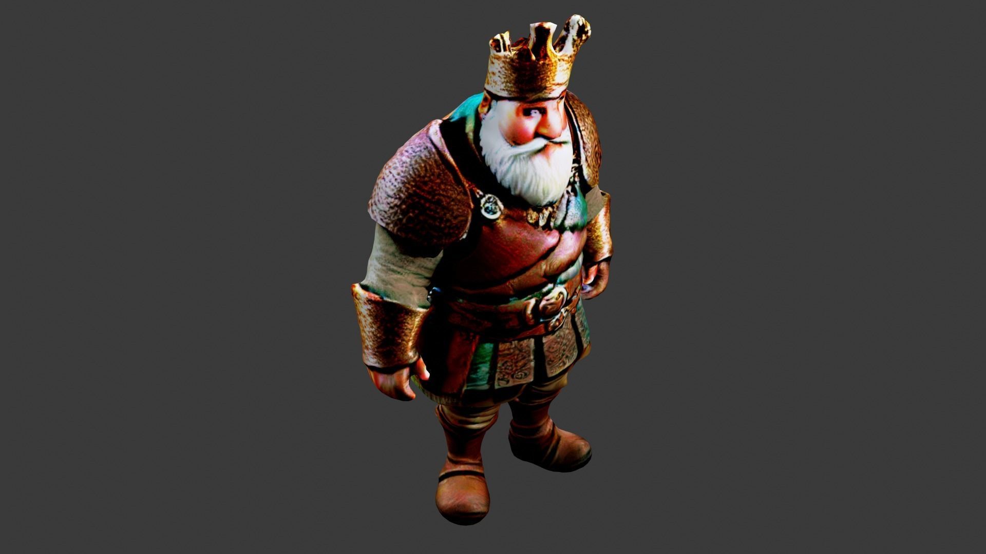 Blind King Low-poly 3D model_4