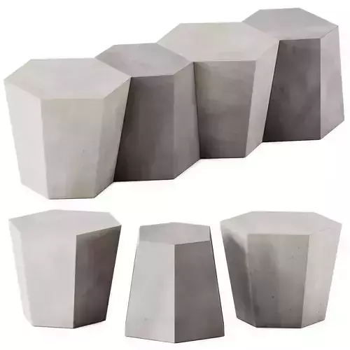 HEXAGON PIETRA Side Table by Casamania and Horm 3D model