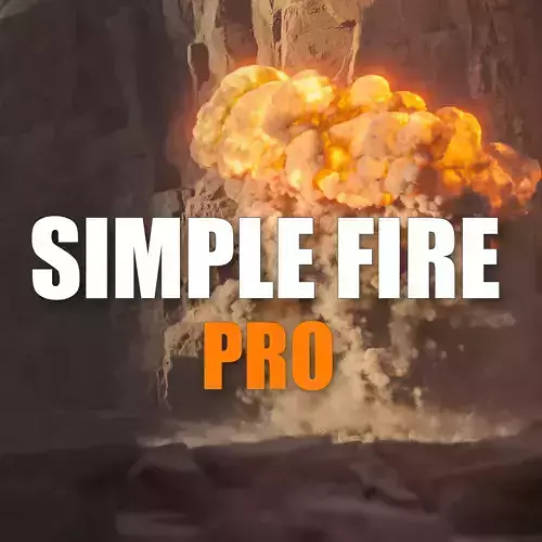 Simple Fire Pro Shader and Free Explosion 3D Model 3D model