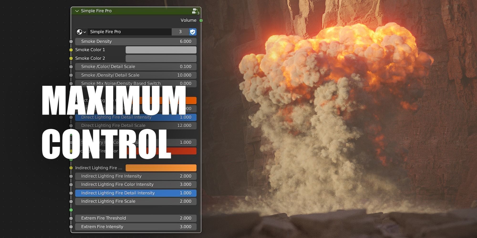 Simple Fire Pro Shader and Free Explosion 3D Model 3D model_2