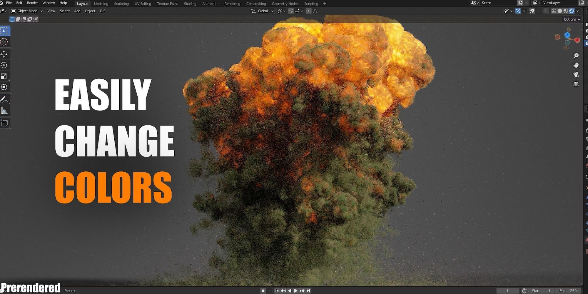 Simple Fire Pro Shader and Free Explosion 3D Model 3D model_6
