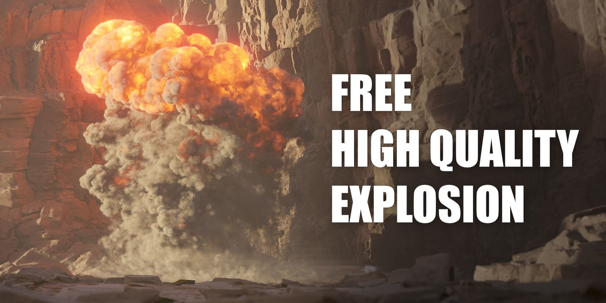 Simple Fire Pro Shader and Free Explosion 3D Model 3D model_3