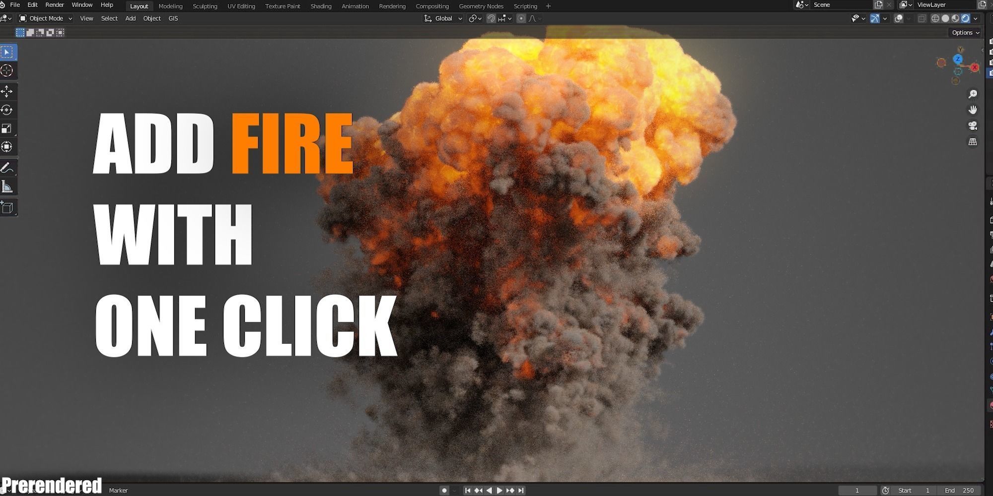 Simple Fire Pro Shader and Free Explosion 3D Model 3D model_4