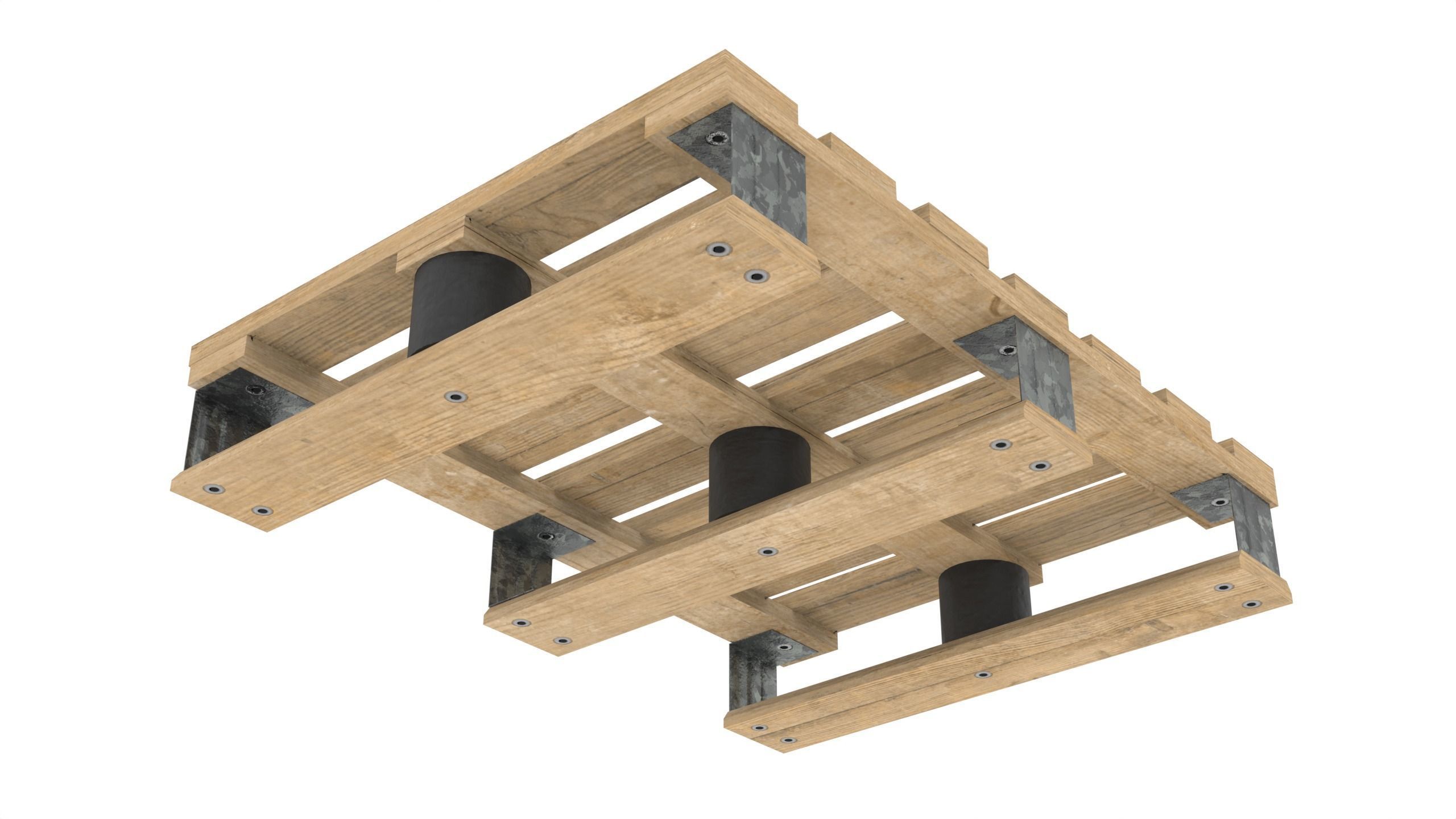 DHP pallet Low-poly 3D model_3