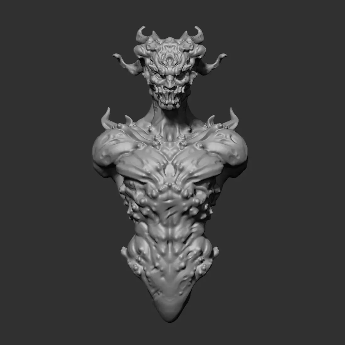 Zbrush high-poly torso of creature 3D model_0