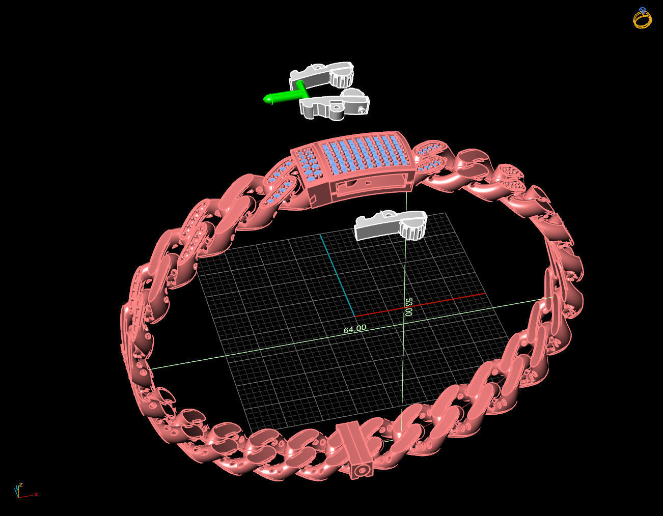 9 MM  CUBAN LINK CHAIN FOR BRACELET OR NECKLACE 3D print model_6