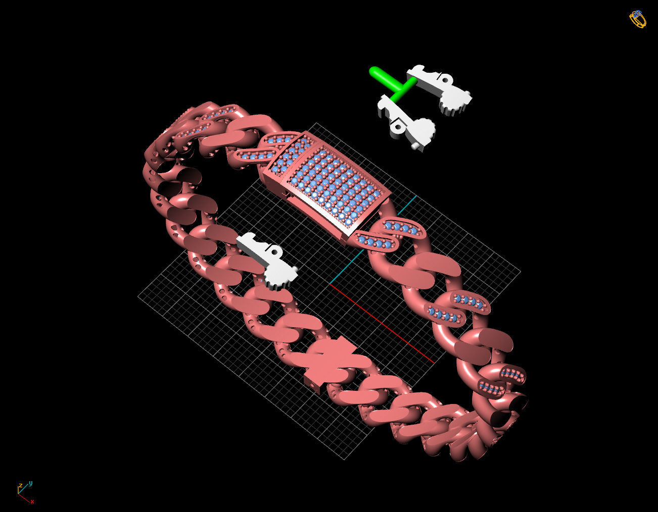 9 MM  CUBAN LINK CHAIN FOR BRACELET OR NECKLACE 3D print model_5