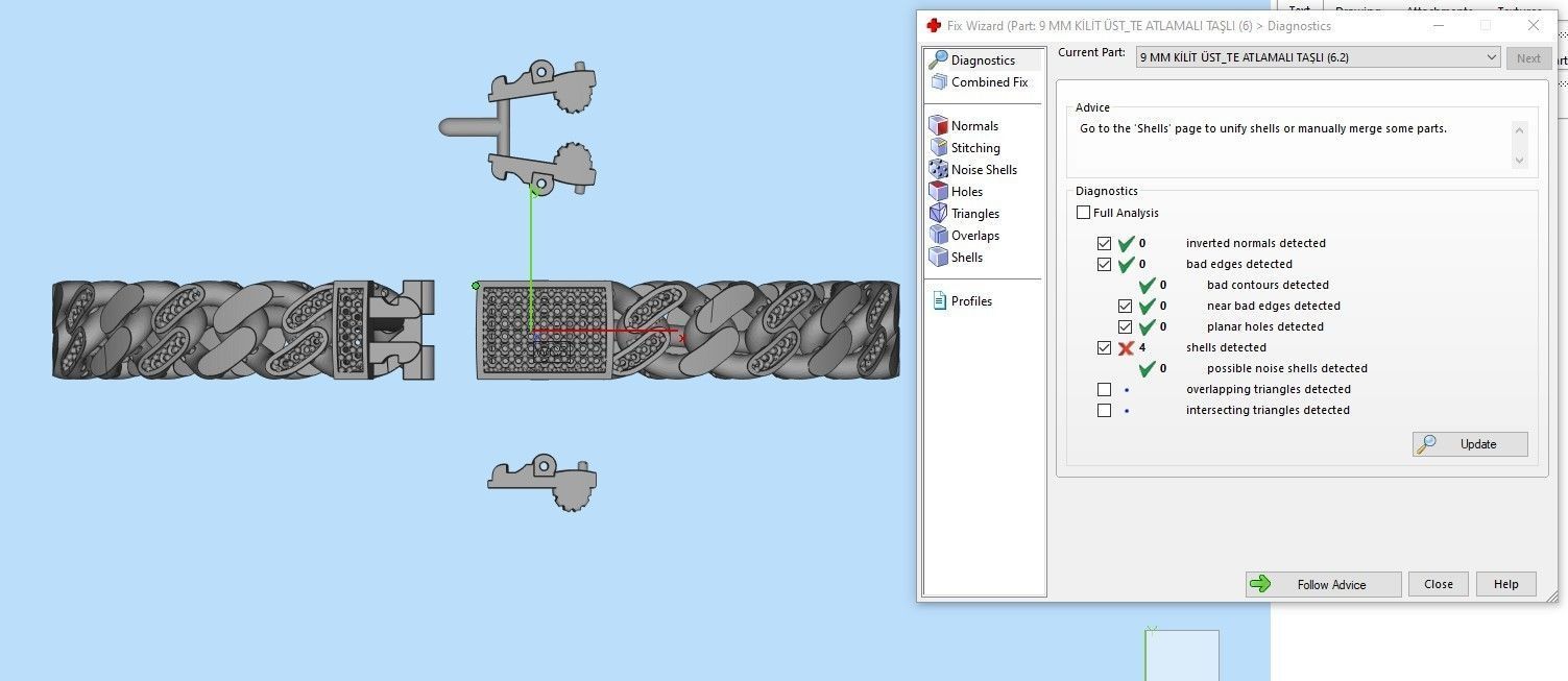 9 MM  CUBAN LINK CHAIN FOR BRACELET OR NECKLACE 3D print model_13