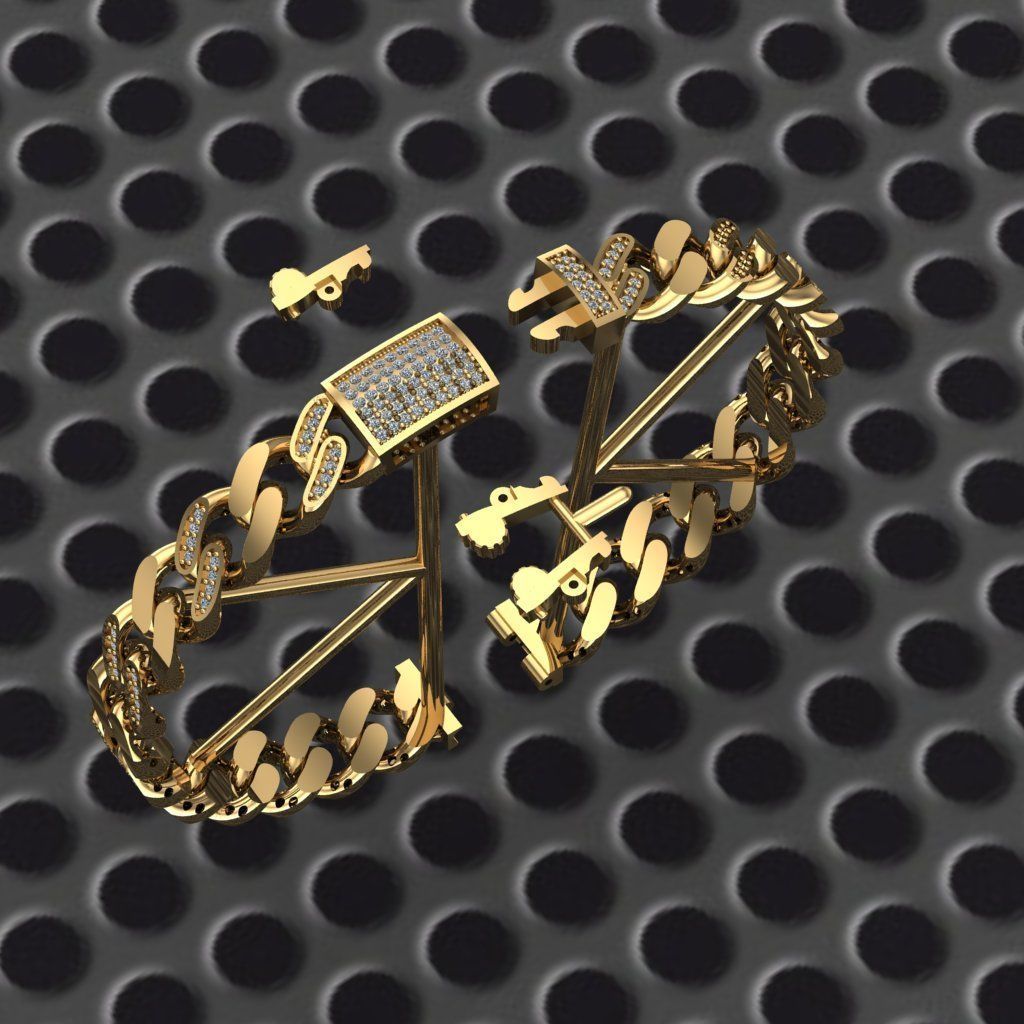 9 MM  CUBAN LINK CHAIN FOR BRACELET OR NECKLACE 3D print model_1