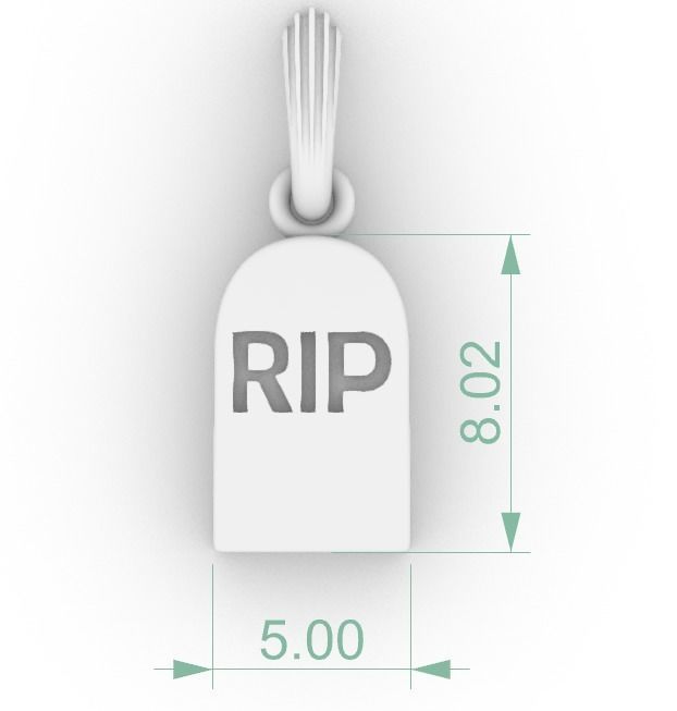 RIP PENDANT 3D print model_3