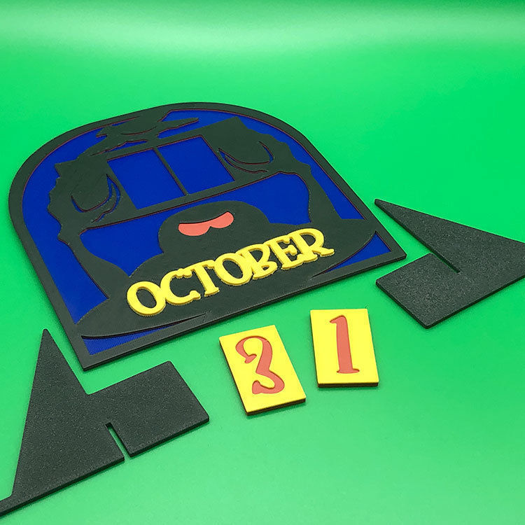 HALLOWEEN COUNTDOWN CALENDAR - HOME DECOR SCARY KIDS HORROR 3D print model_2