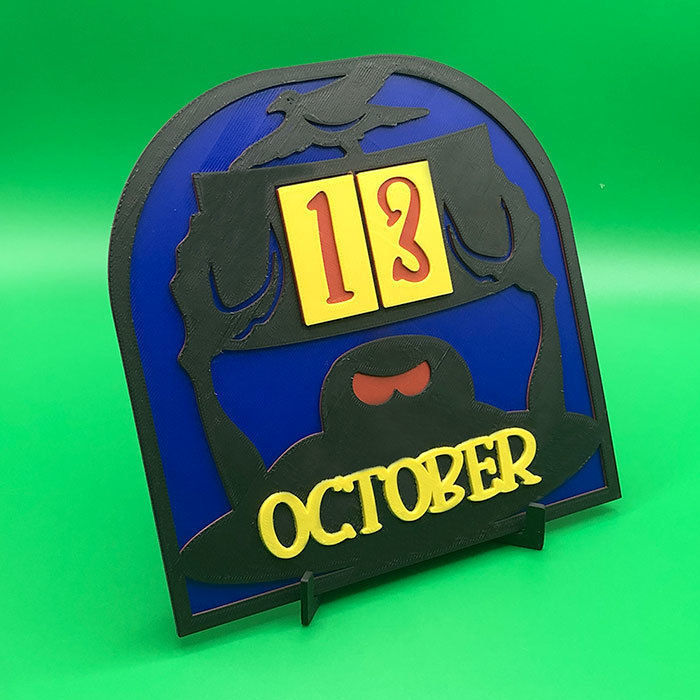 HALLOWEEN COUNTDOWN CALENDAR - HOME DECOR SCARY KIDS HORROR 3D print model_1