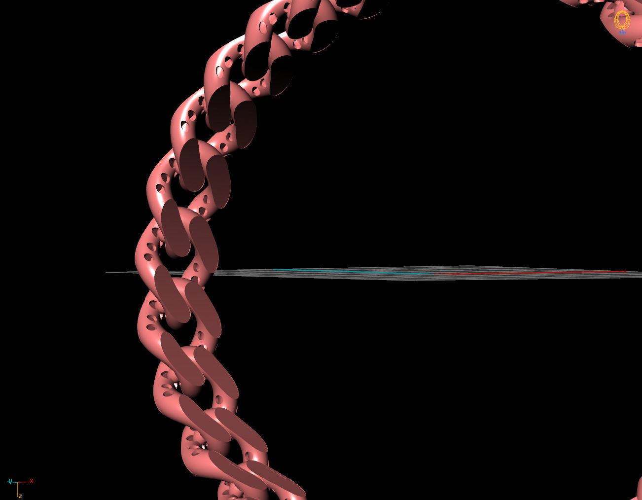 9 MM  CUBAN LINK CHAIN FOR BRACELET 3D print model_12