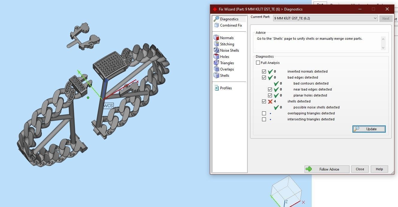 9 MM  CUBAN LINK CHAIN FOR BRACELET 3D print model_15