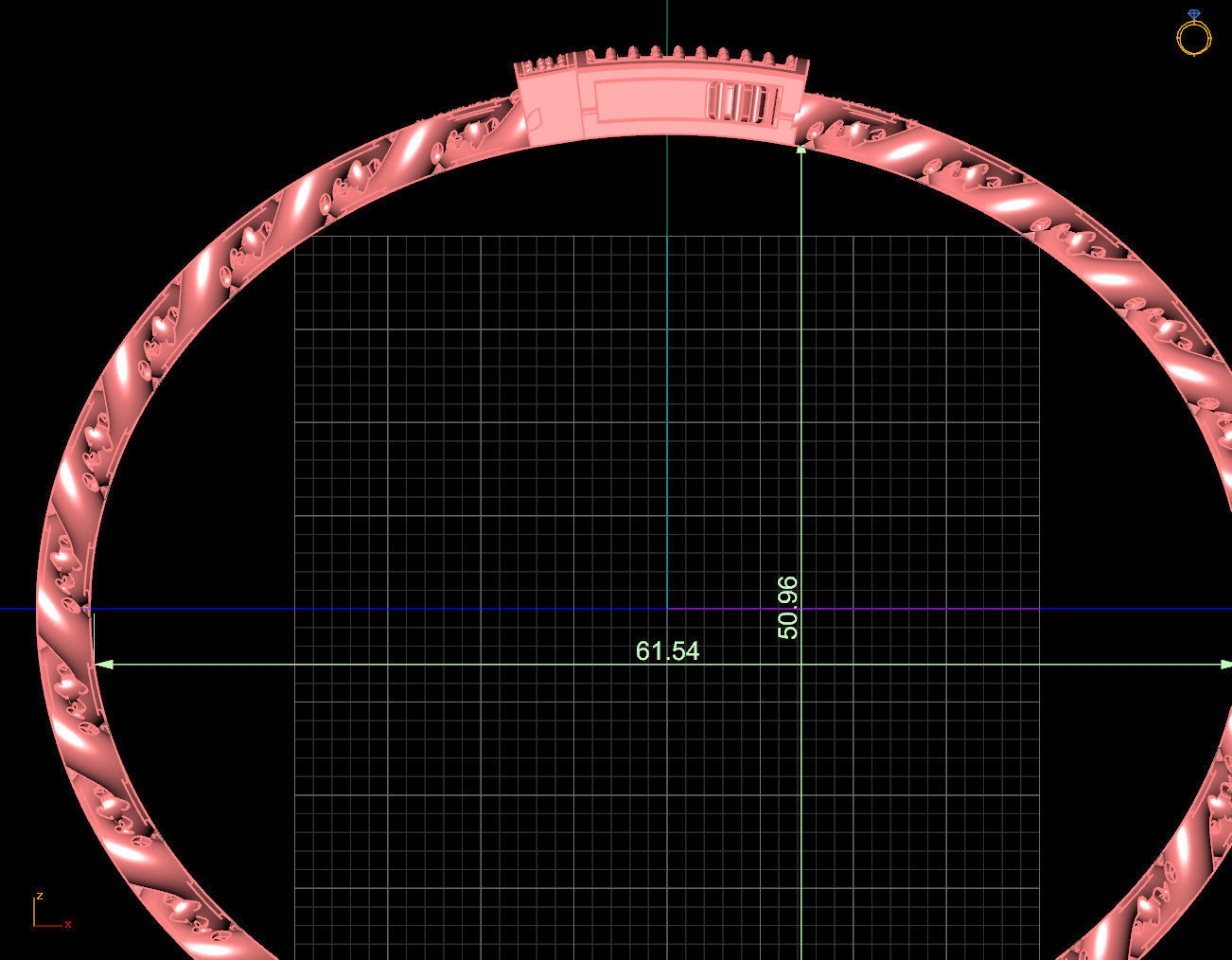 9 MM  CUBAN LINK CHAIN FOR BRACELET 3D print model_3