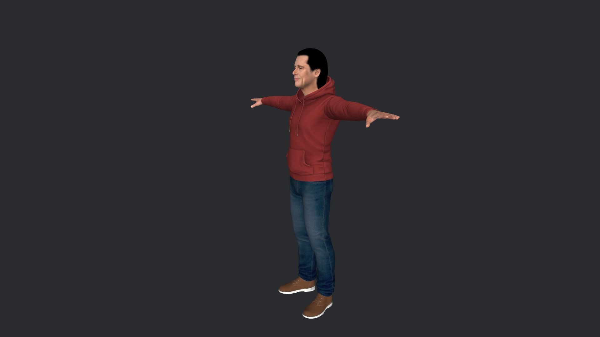 Brad Pitt Hyper Realistic Full Body Rigged Character 3D model_8