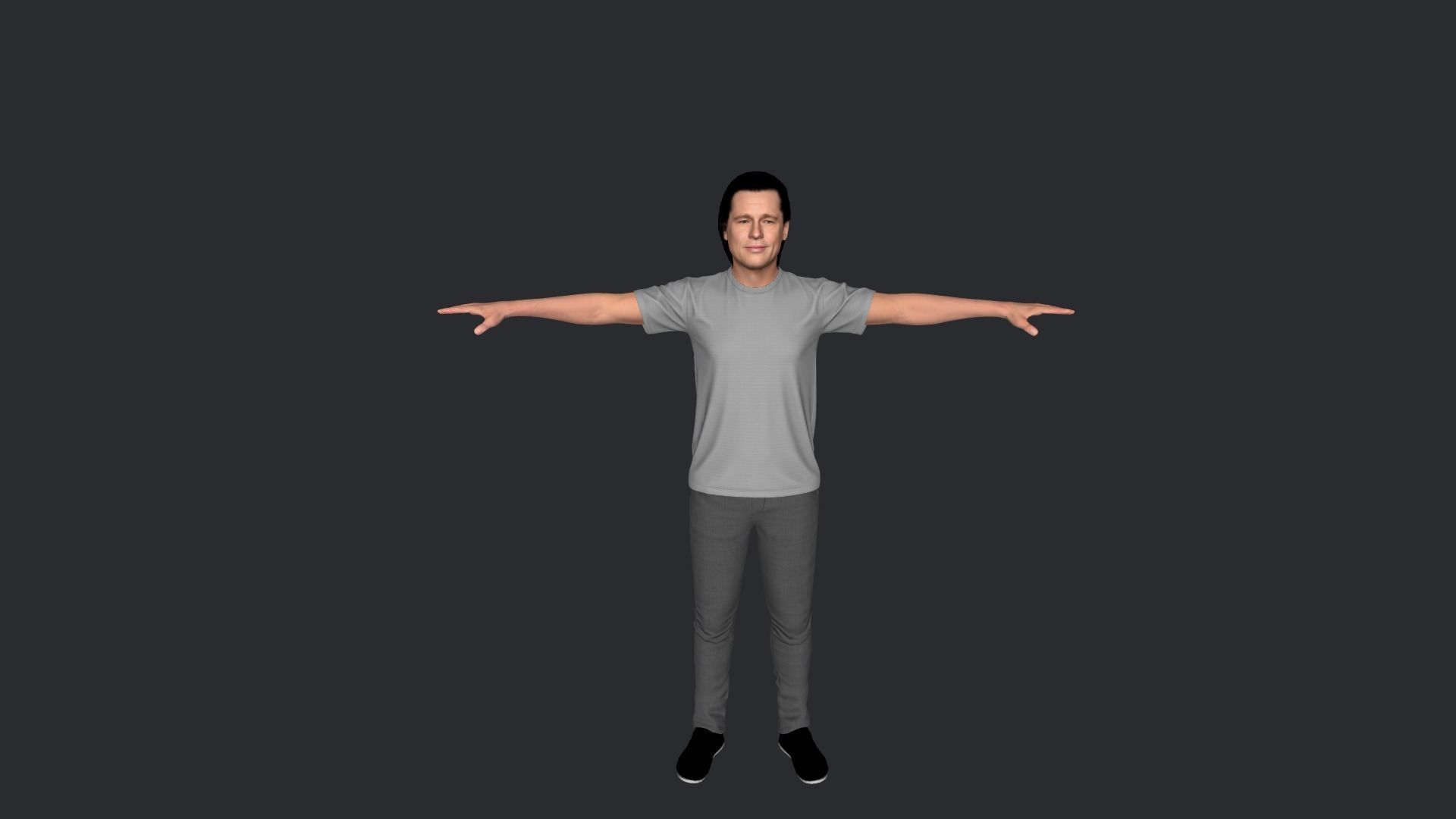 Brad Pitt Hyper Realistic Full Body Rigged Character 3D model_18