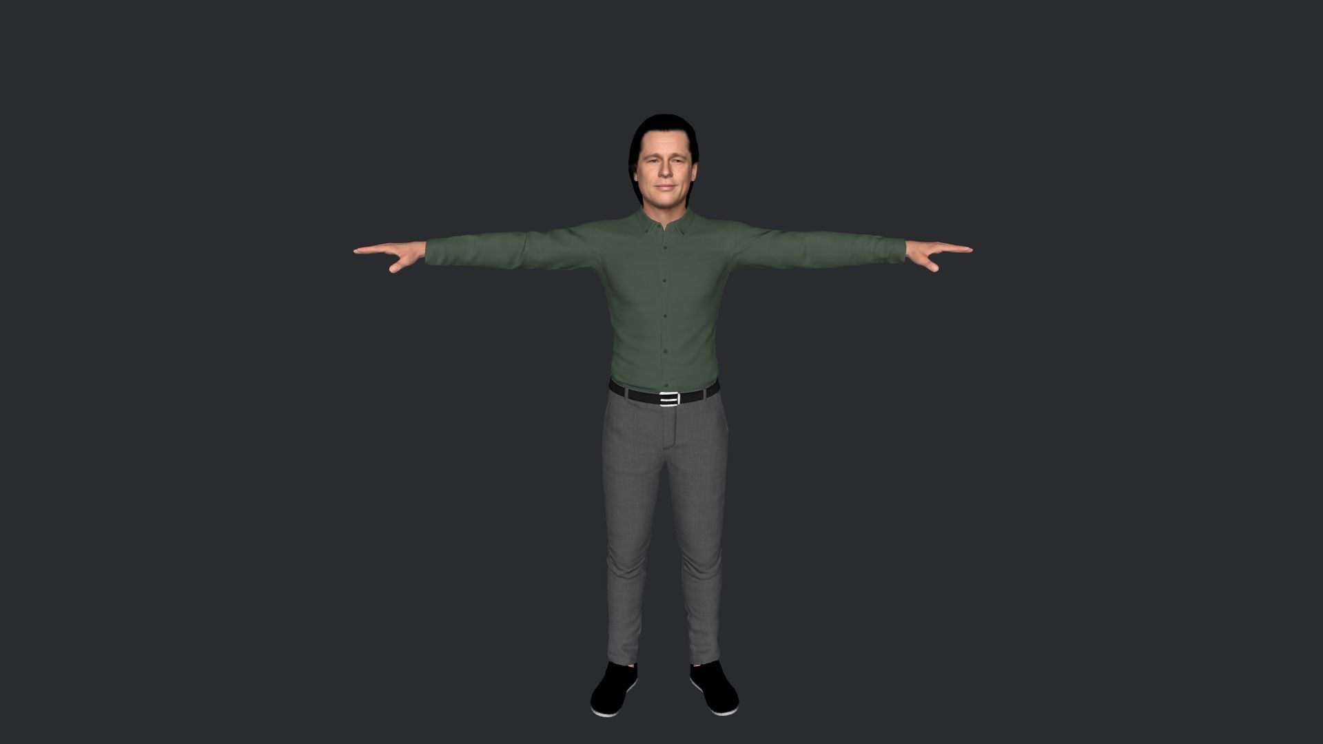 Brad Pitt Hyper Realistic Full Body Rigged Character 3D model_2