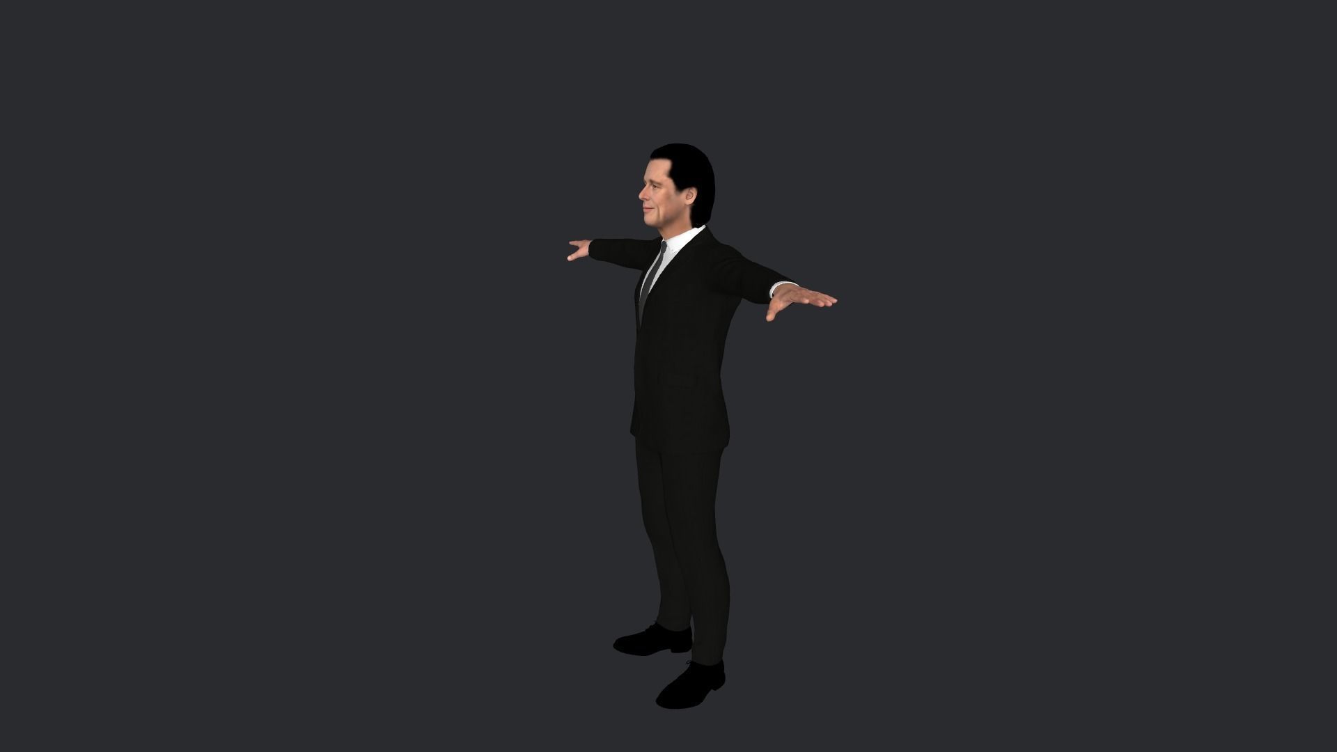 Brad Pitt Hyper Realistic Full Body Rigged Character 3D model_23