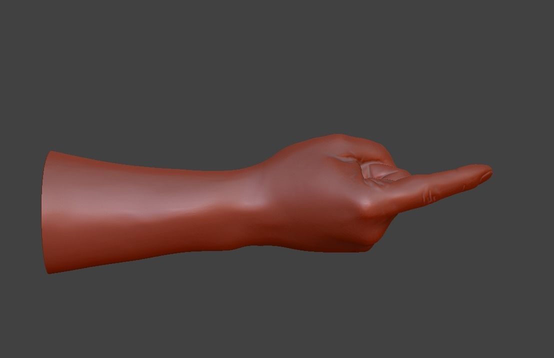 hand pointing finger 3D model 3D printable | CGTrader