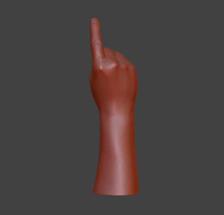 hand pointing finger 3D model 3D printable | CGTrader