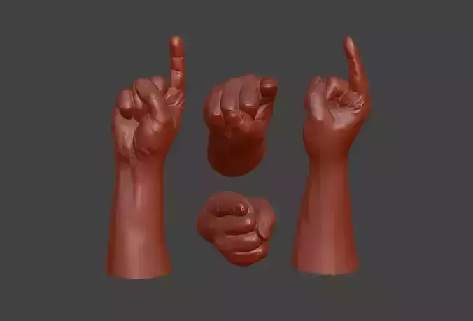 hand pointing finger  3D print model
