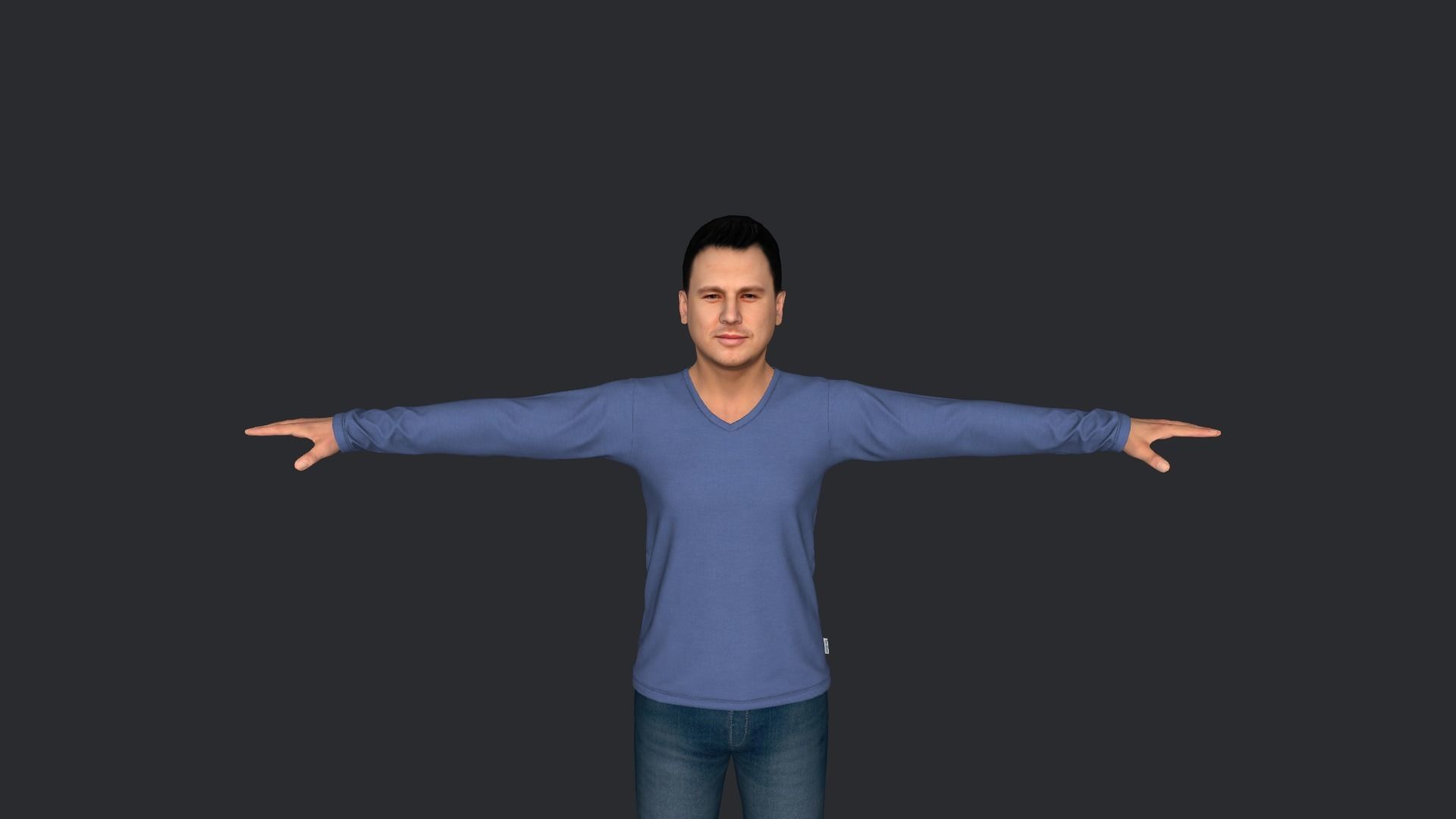 Channing-Tatum Hyper Realistic Full Body Rigged Character 3D model_11