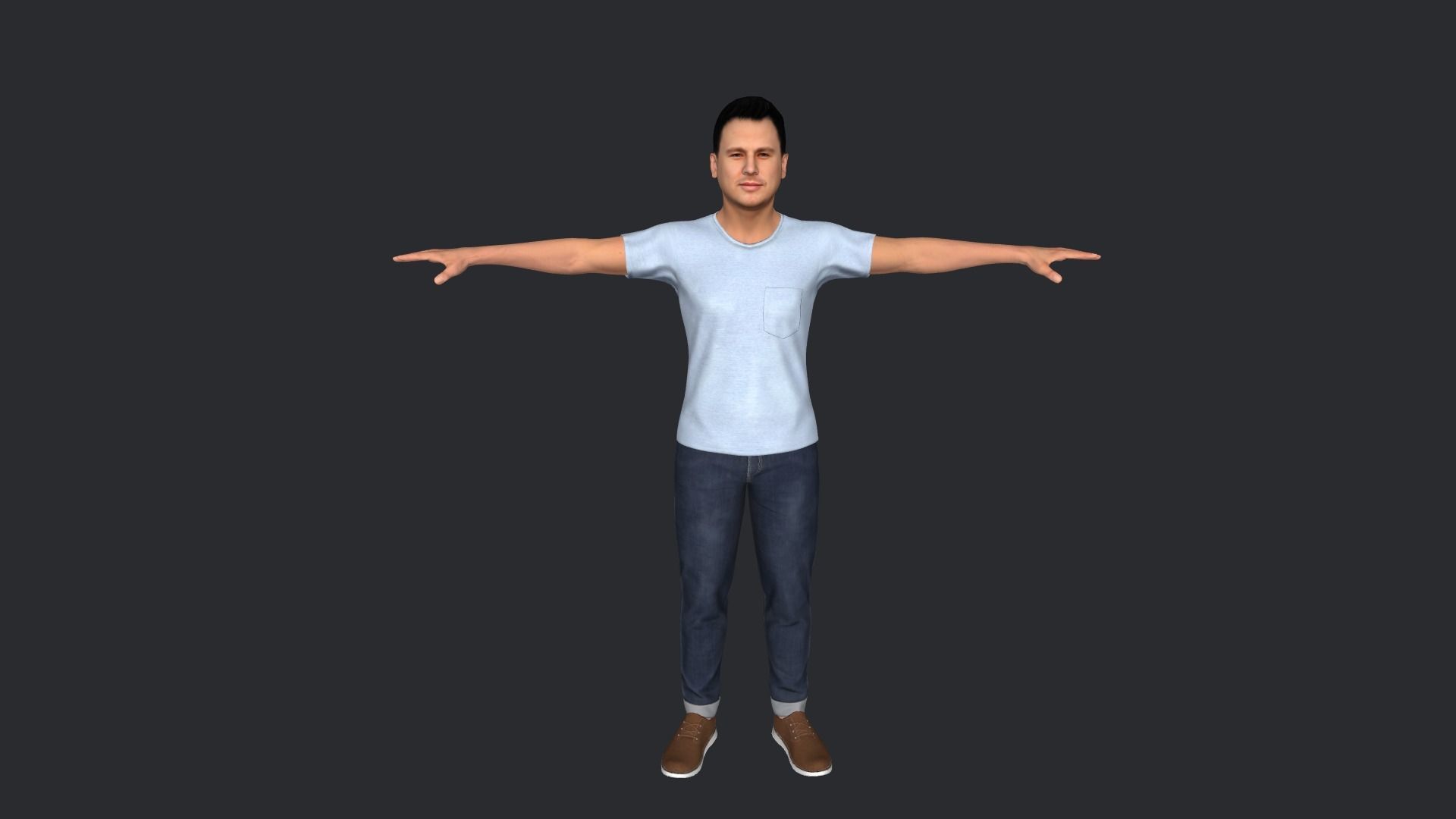 Channing-Tatum Hyper Realistic Full Body Rigged Character 3D model_2