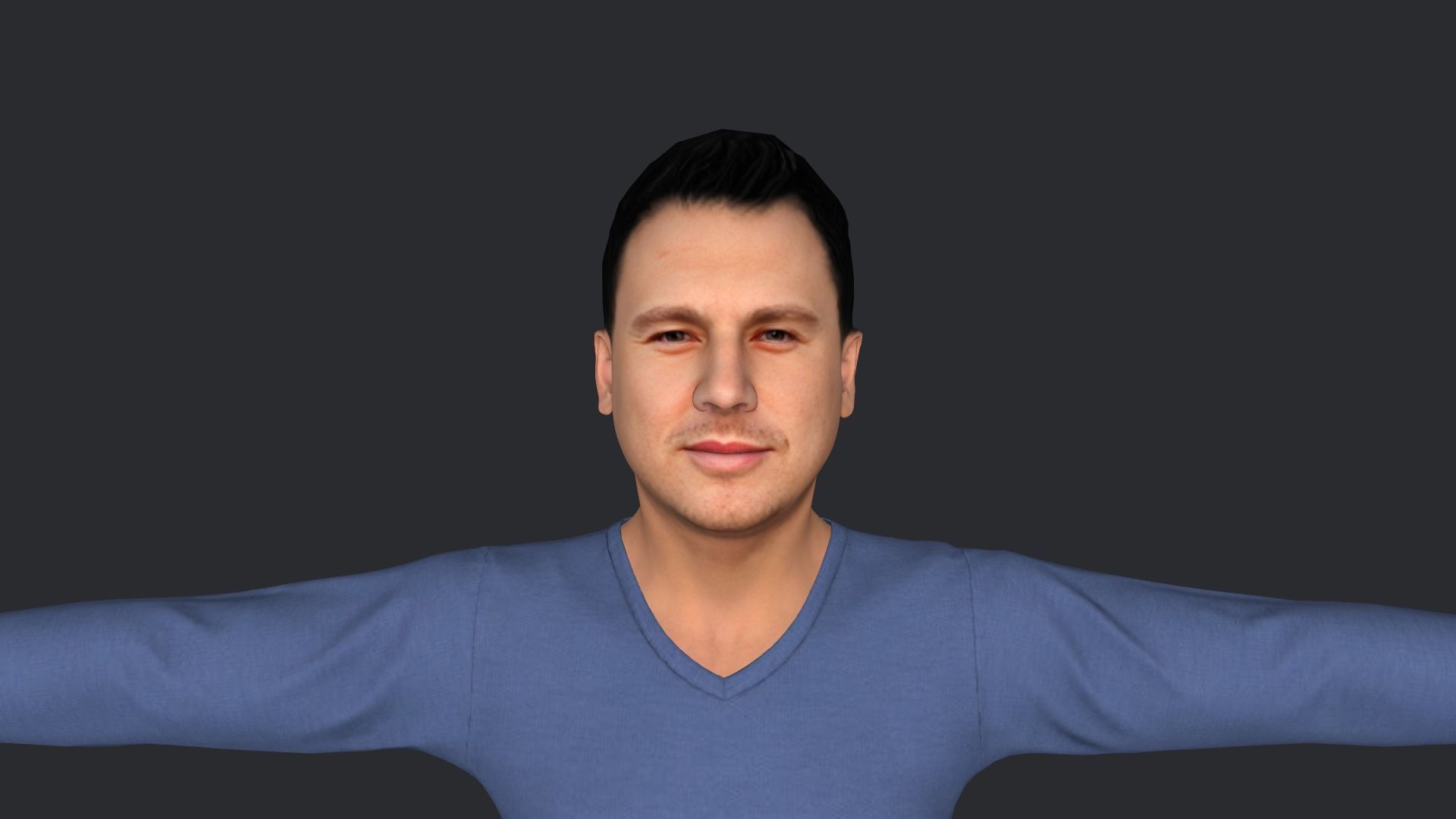 Channing-Tatum Hyper Realistic Full Body Rigged Character 3D model_10
