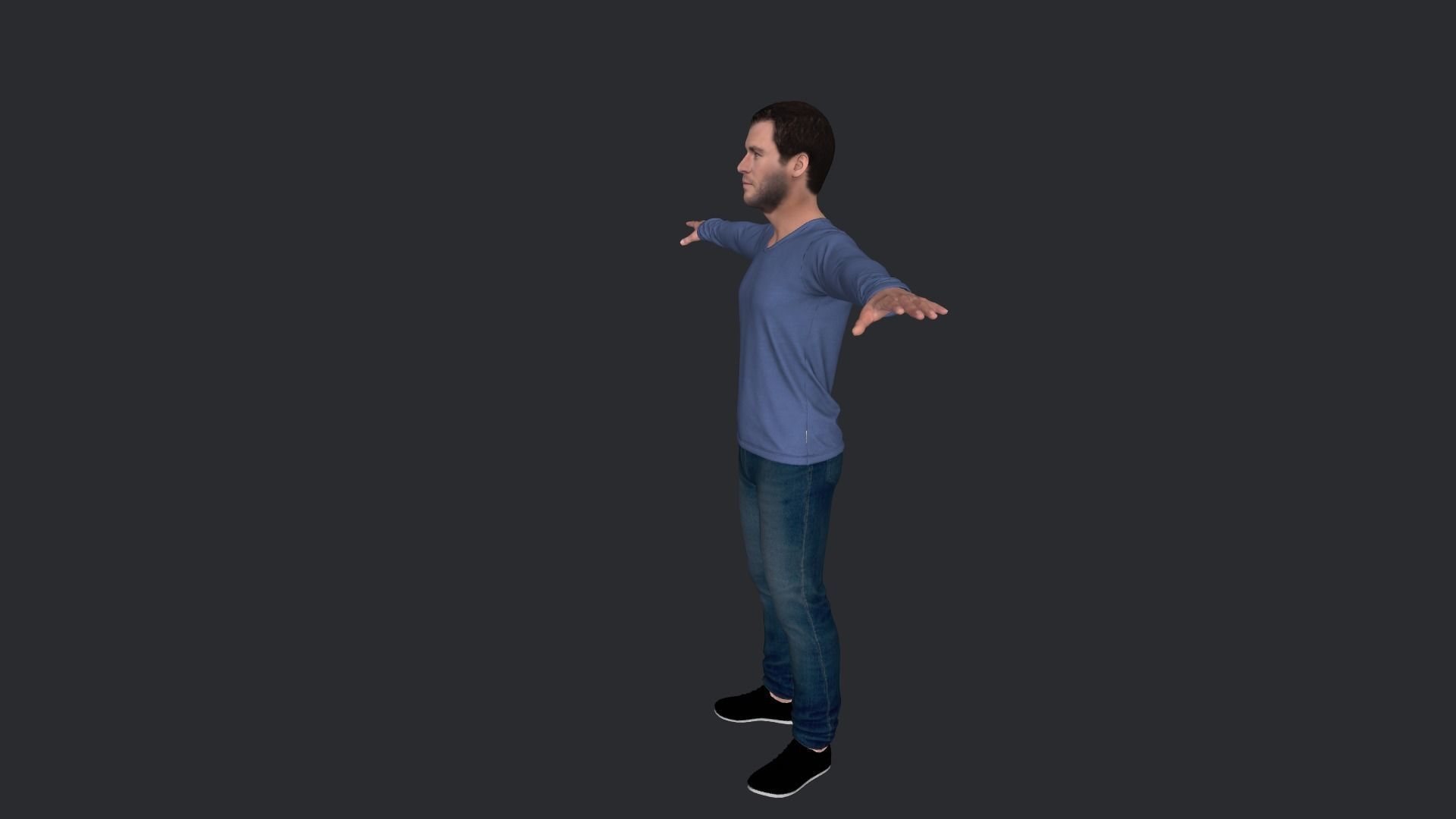 Chris Hemsworth Hyper Realistic Full Body Rigged Character 3D model_19