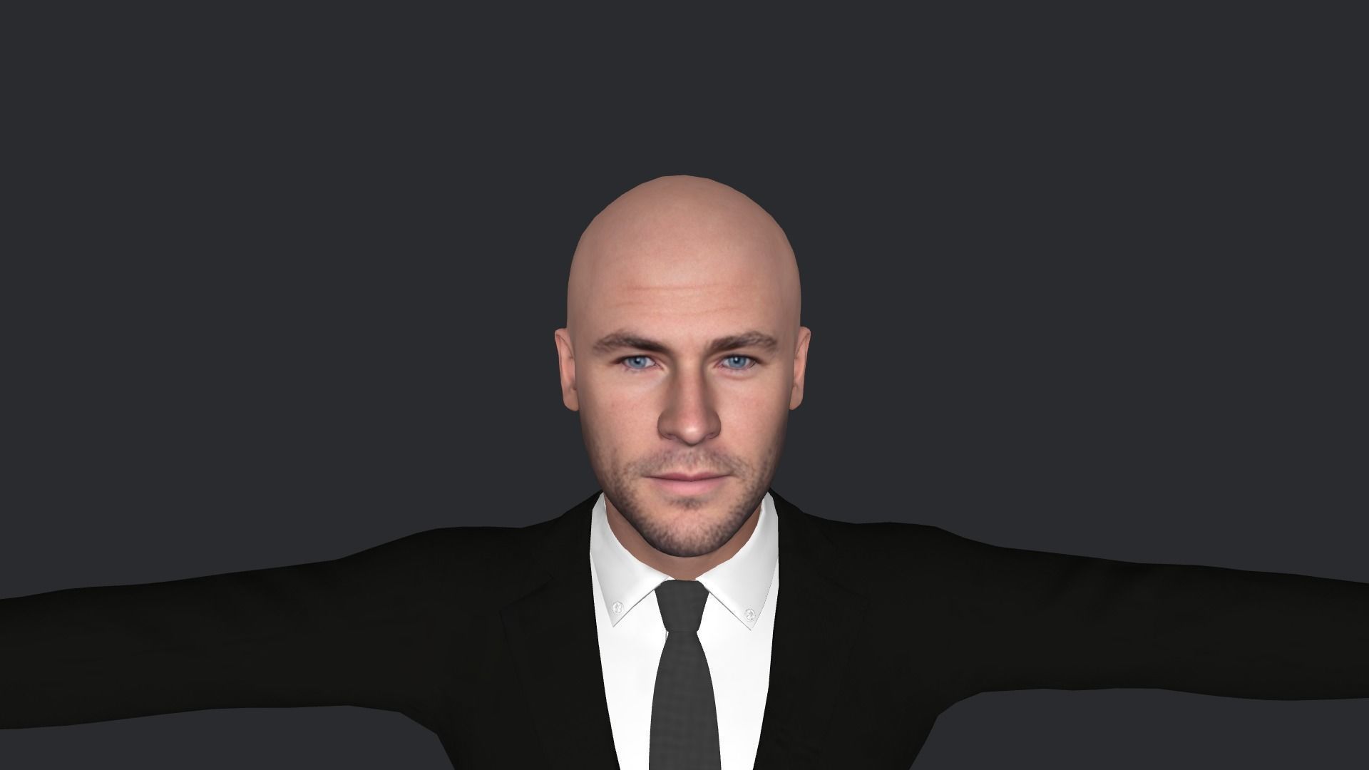 Chris Hemsworth Hyper Realistic Full Body Rigged Character 3D model_27