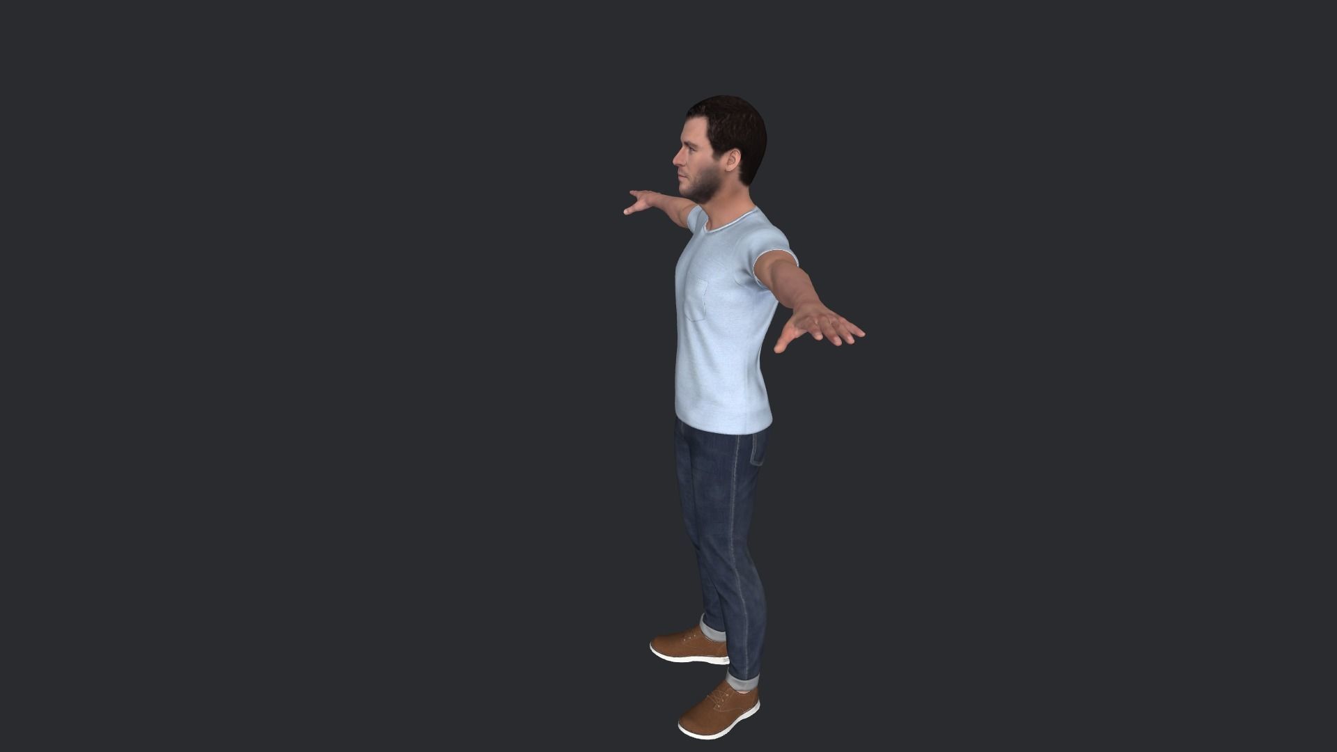 Chris Hemsworth Hyper Realistic Full Body Rigged Character 3D model_8
