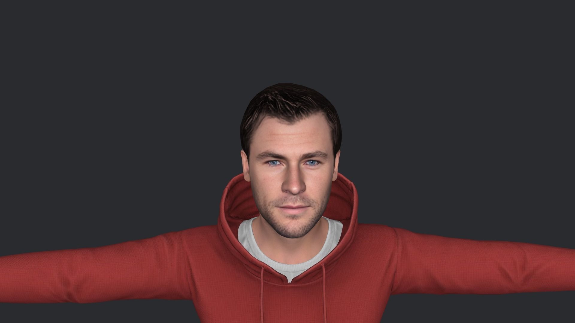 Chris Hemsworth Hyper Realistic Full Body Rigged Character 3D model_10