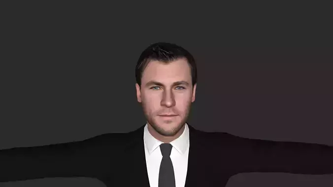 Chris Hemsworth  Hyper Realistic Full Body Rigged Character 3D model